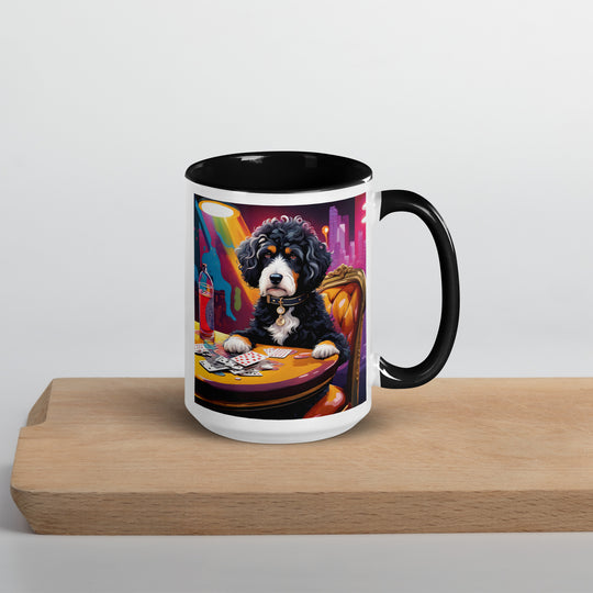 Bernedoodle General- Mug with Color Inside v14