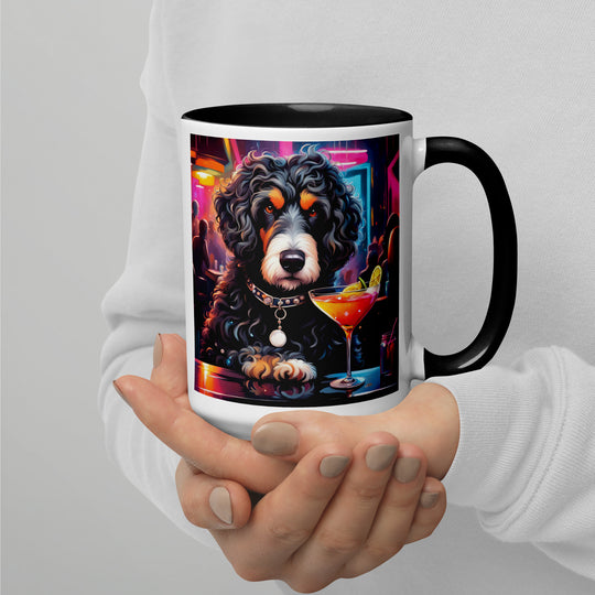 Bernedoodle General- Mug with Color Inside v16