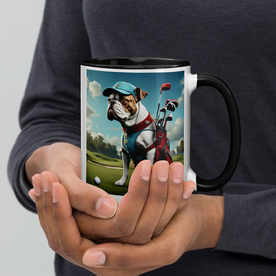 Catahoula Bulldog Golfer- Mug with Color Inside