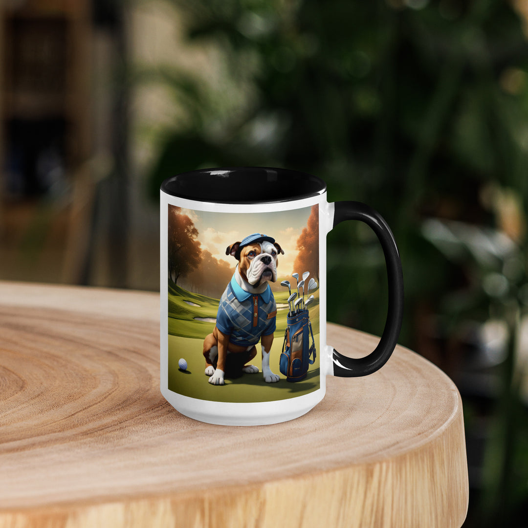 Catahoula Bulldog Golfer- Mug with Color Inside v2