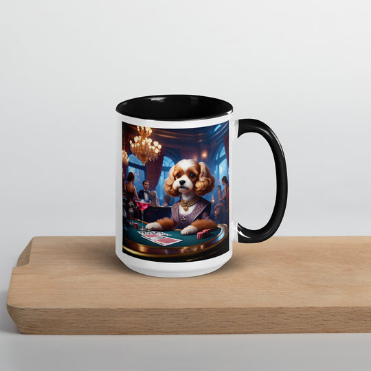 Cavapoo General- Mug with Color Inside v18