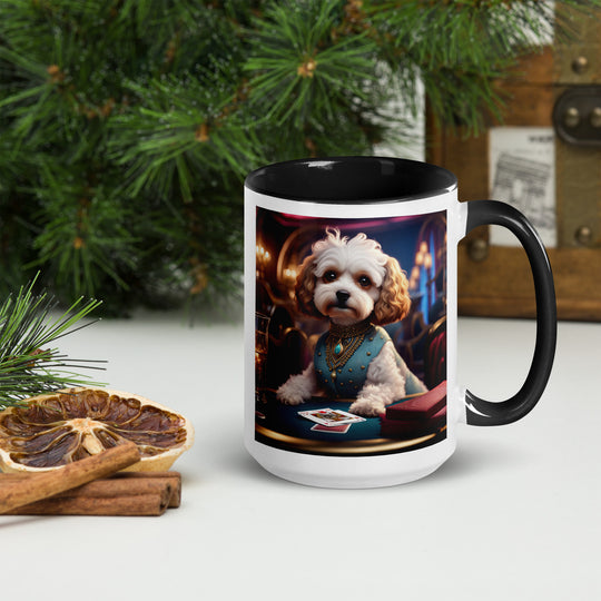 Cavapoo General- Mug with Color Inside v26