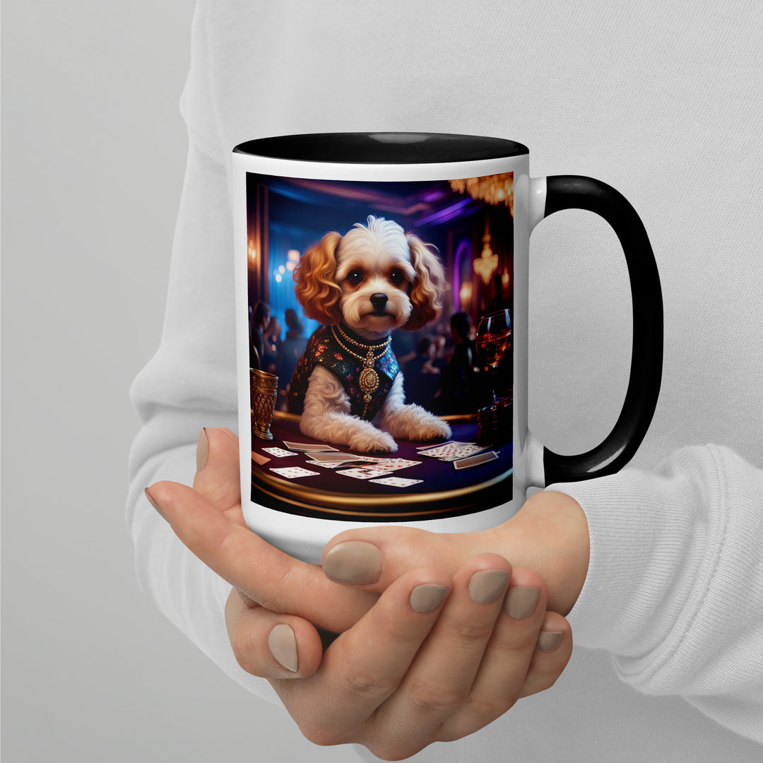 Cavapoo General- Mug with Color Inside v29