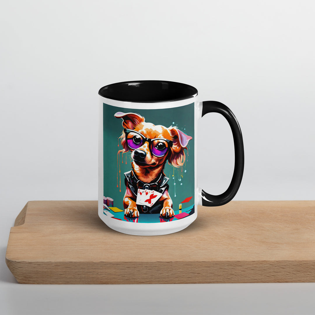 Chiweenie General- Mug with Color Inside v8