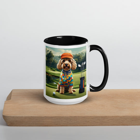 Cockapoo Golfer- Mug with Color Inside v2