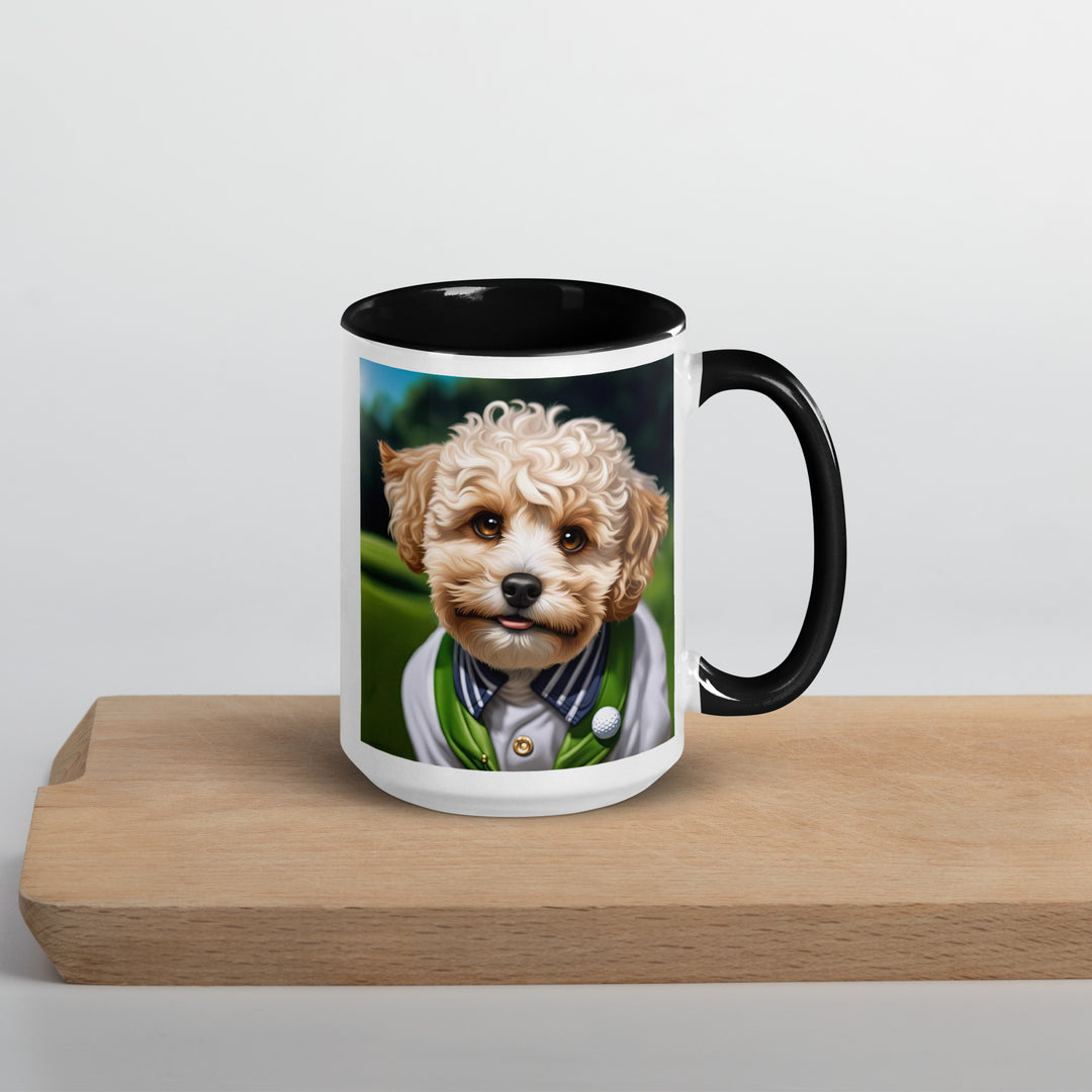 Maltipoo Golfer- Mug with Color Inside v2