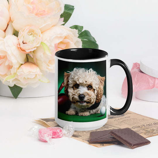 Maltipoo Golfer- Mug with Color Inside v3