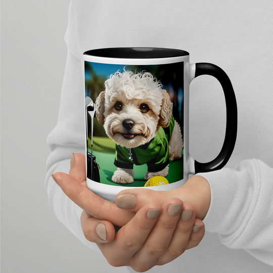 Maltipoo Golfer- Mug with Color Inside v5