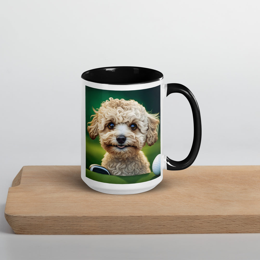 Maltipoo Golfer- Mug with Color Inside v6