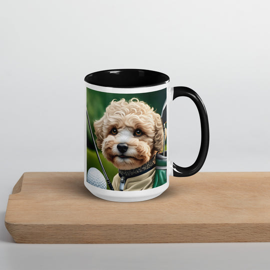 Maltipoo Golfer- Mug with Color Inside v8