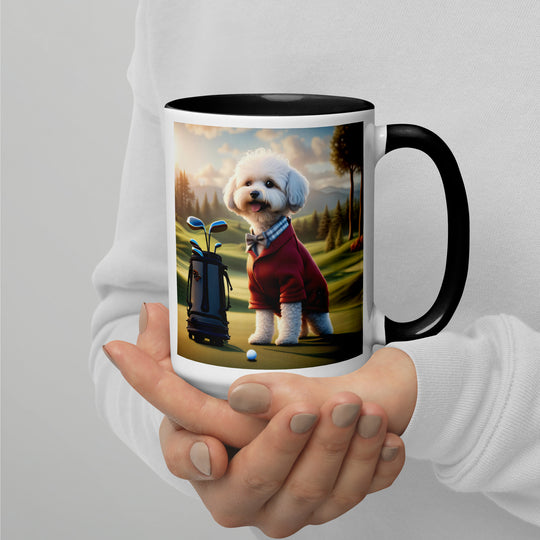 Maltipoo Golfer- Mug with Color Inside v10