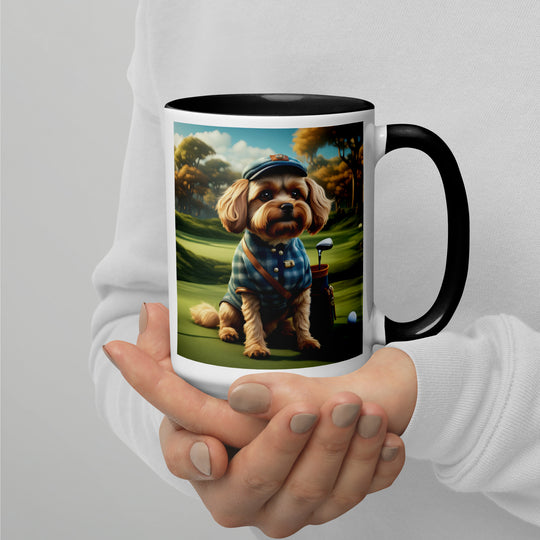 Pekapoo Golfer- Mug with Color Inside