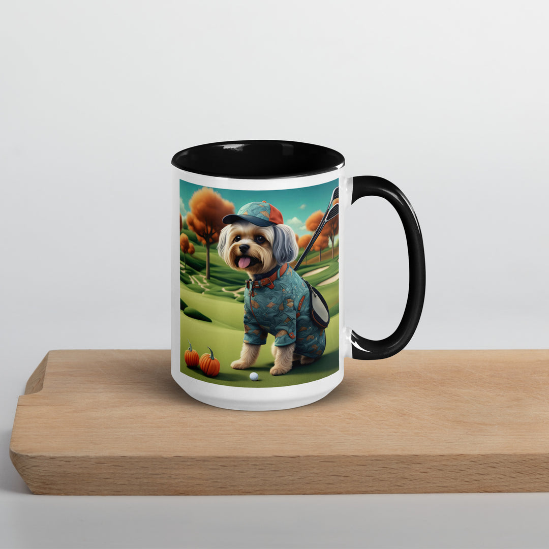 Pekapoo Golfer- Mug with Color Inside v8