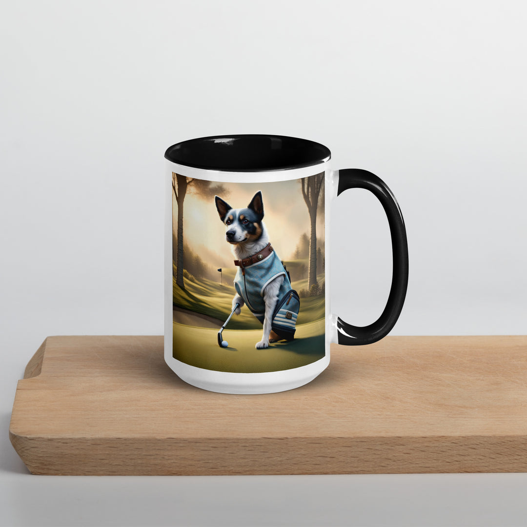 Texas Heeler Golfer- Mug with Color Inside v2