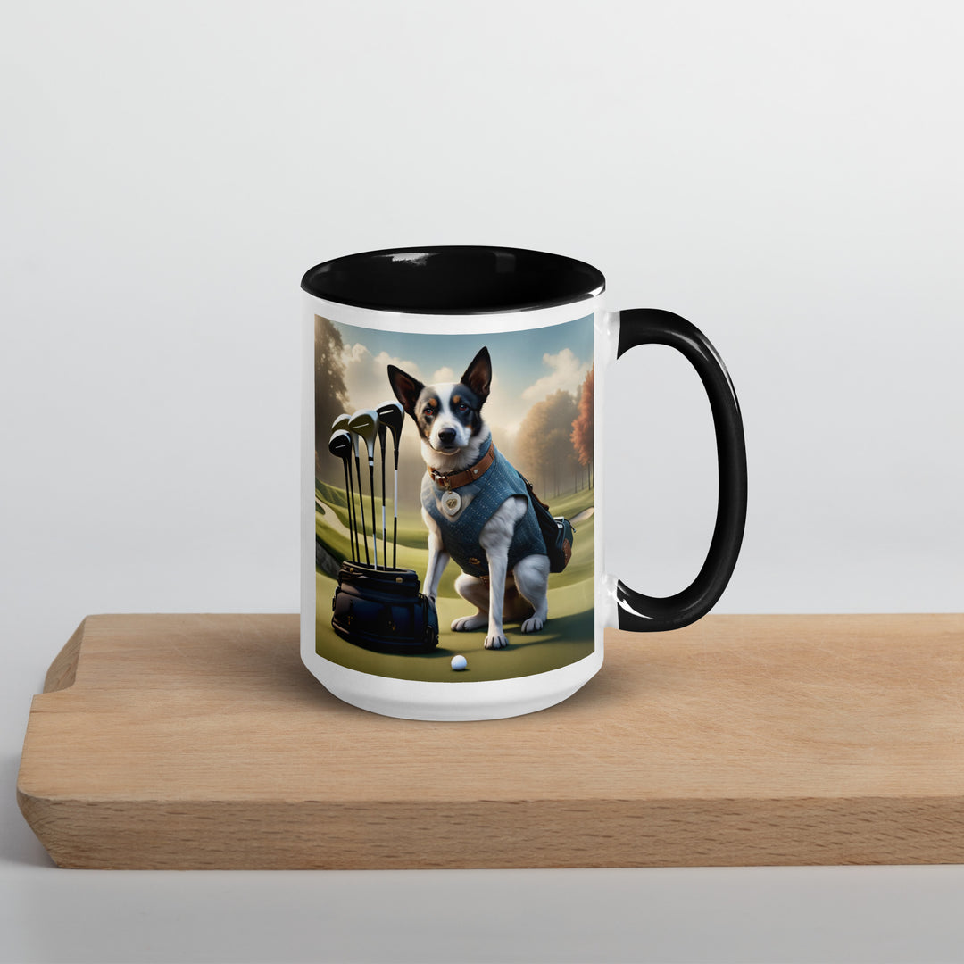 Texas Heeler Golfer- Mug with Color Inside v5