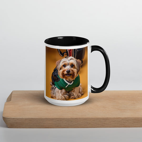 Yorkipoo Golfer- Mug with Color Inside