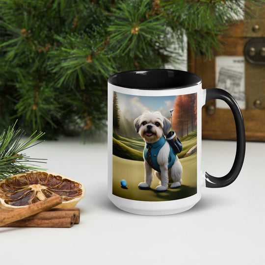 Pugapoo Golfer- Mug with Color Inside v2