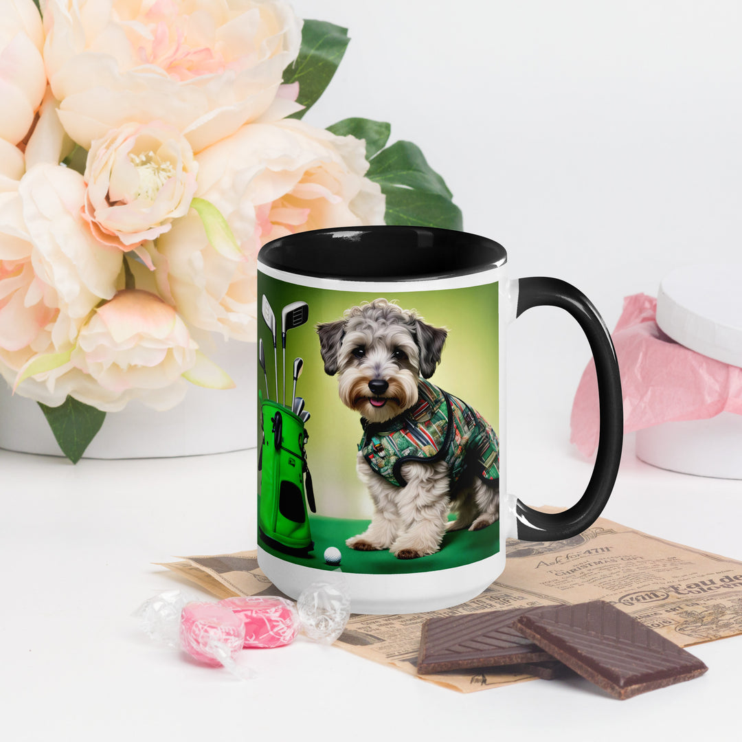 Schnoodle Golfer- Mug with Color Inside