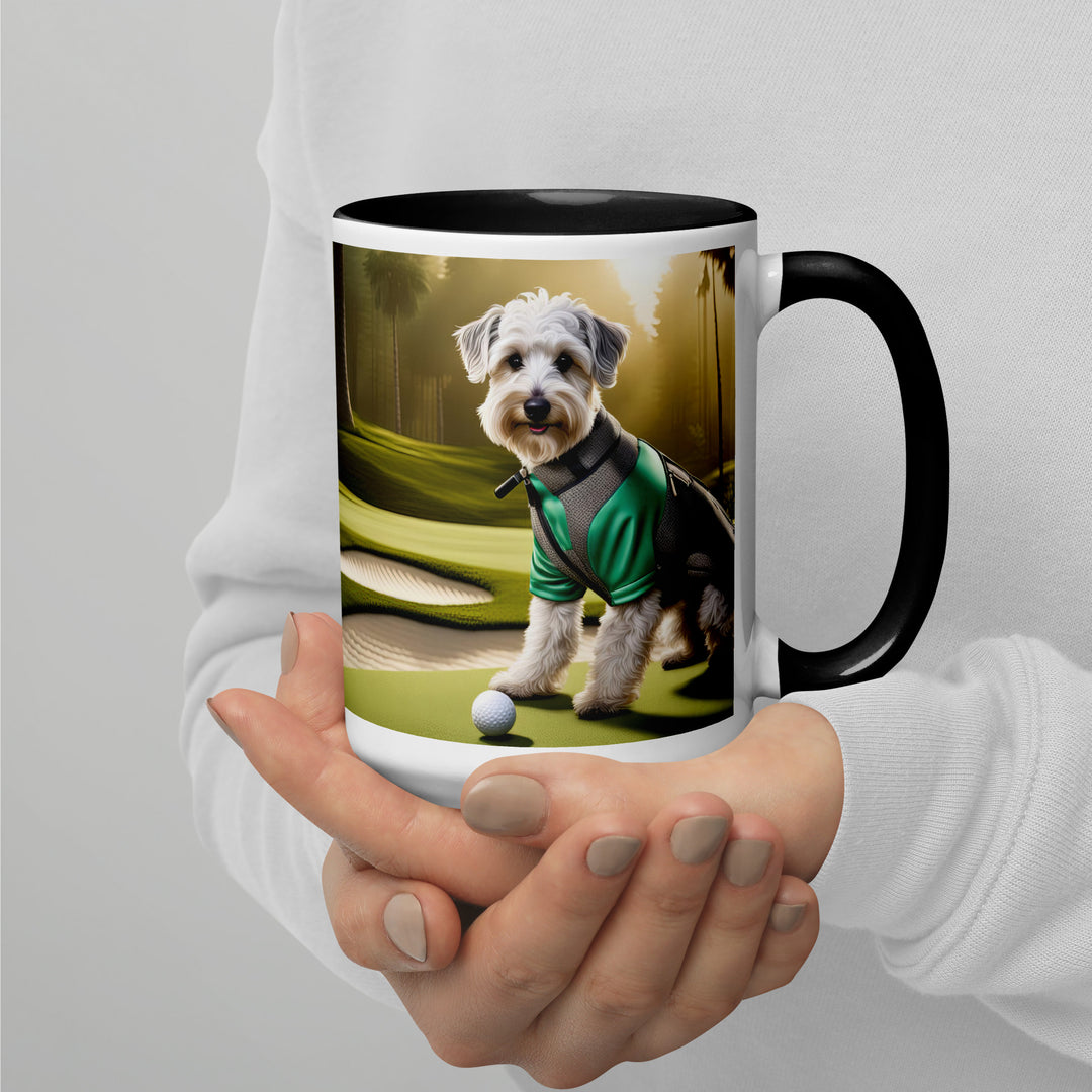 Schnoodle Golfer- Mug with Color Inside v3