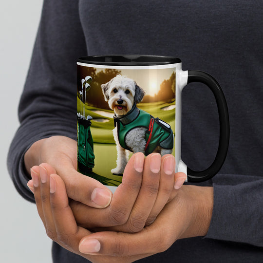 Schnoodle Golfer- Mug with Color Inside v4