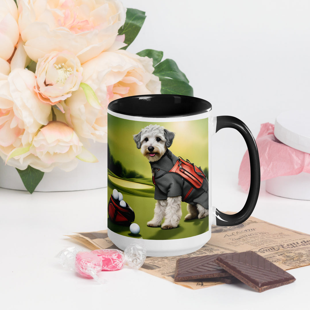 Schnoodle Golfer- Mug with Color Inside v6