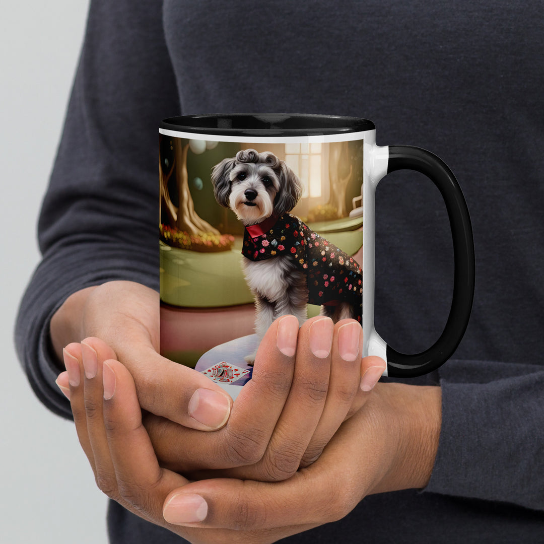 Schnoodle Golfer- Mug with Color Inside v7