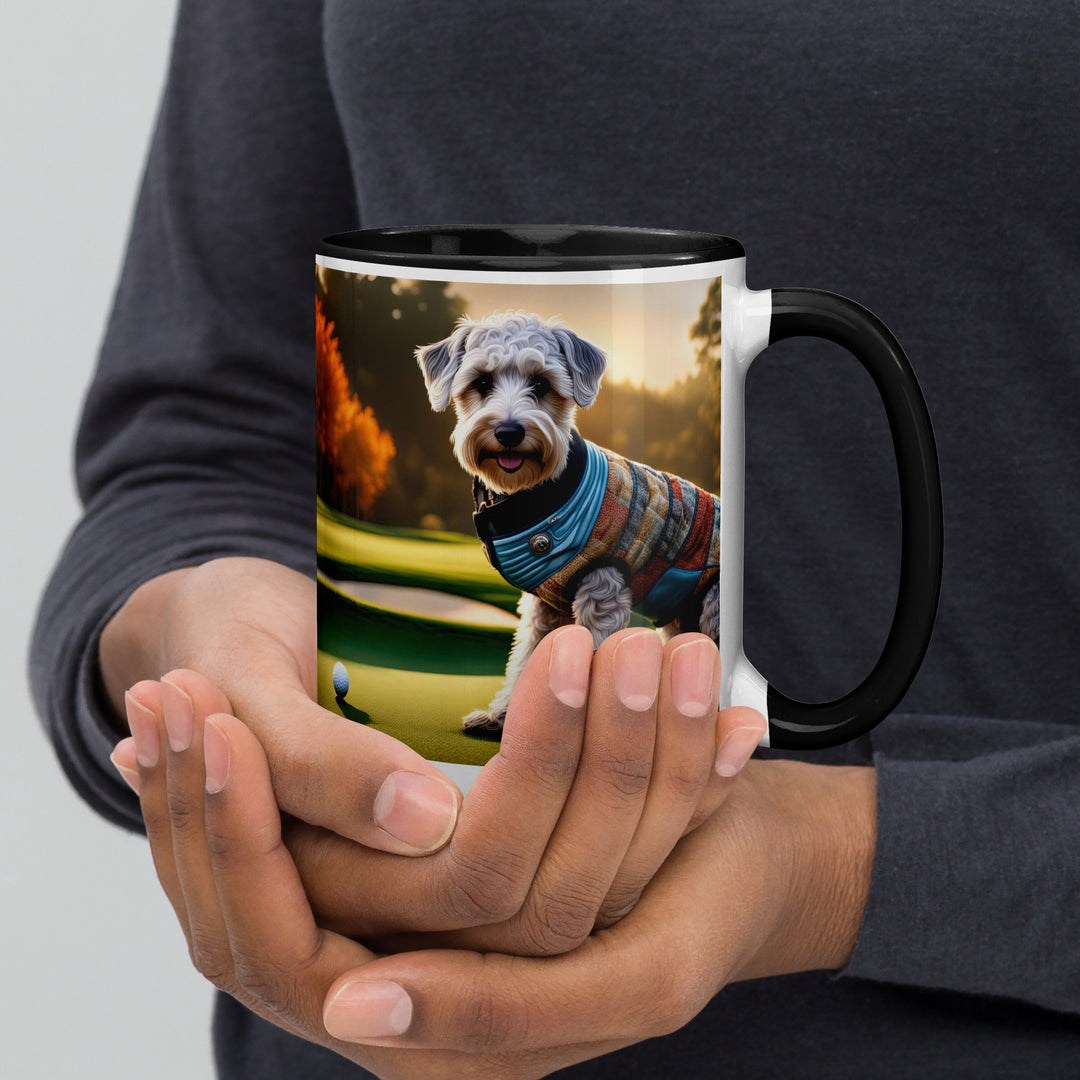 Schnoodle Golfer- Mug with Color Inside v9