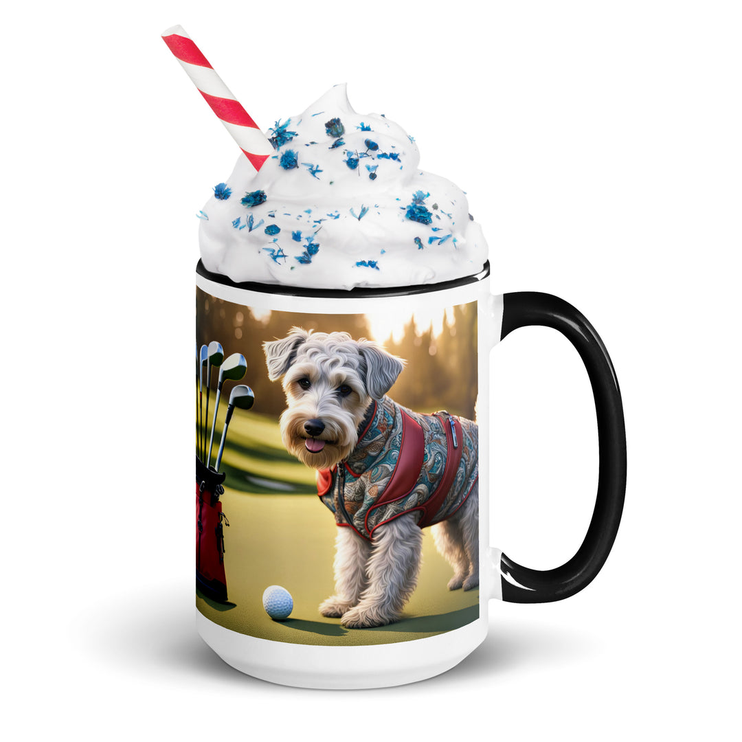 Schnoodle Golfer- Mug with Color Inside v10