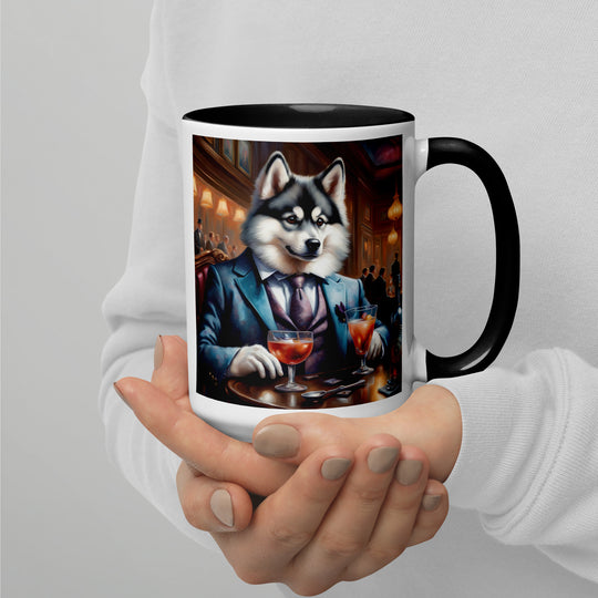 Pomsky General- Mug with Color Inside v8