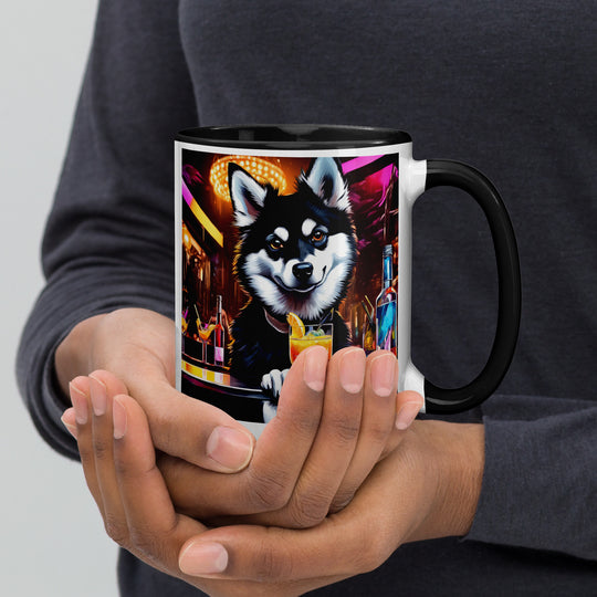 Pomsky General- Mug with Color Inside v9