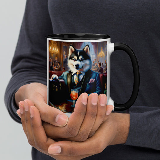 Pomsky General- Mug with Color Inside v15