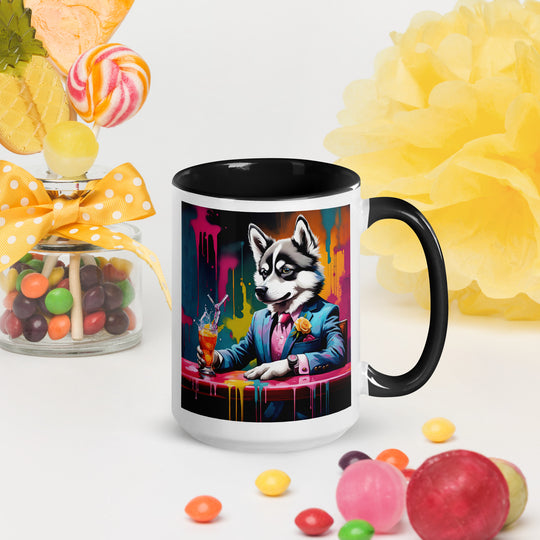 Pomsky General- Mug with Color Inside v7