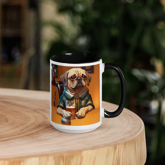 Puggle Golfer- Mug with Color Inside v14