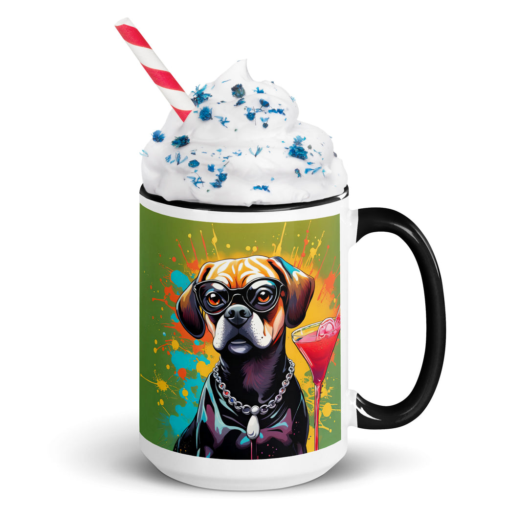 Puggle General- Mug with Color Inside v9