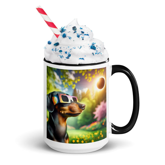 Dachshund Eclipse- Mug with Color Inside