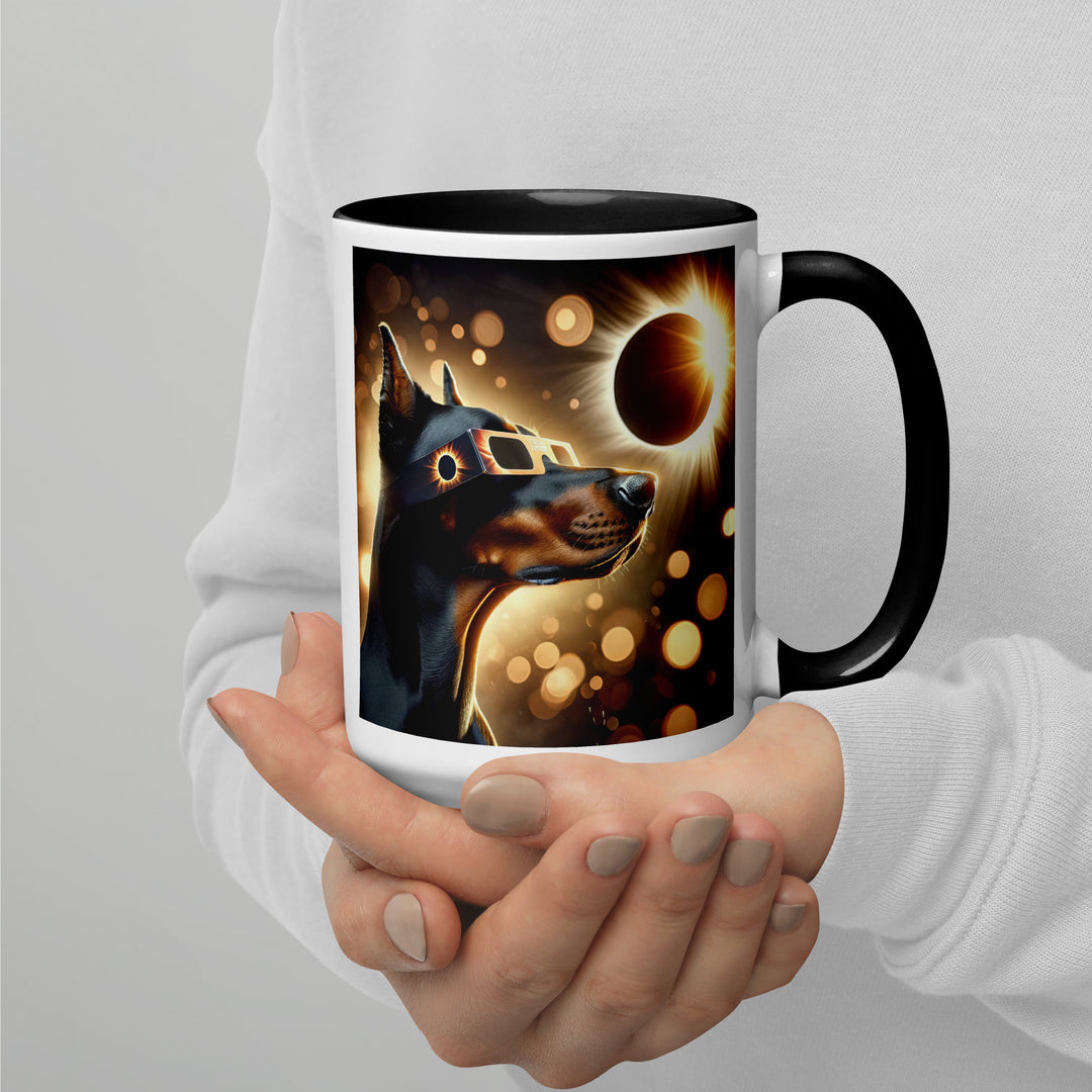 Doberman Pincher Eclipse- Mug with Color Inside