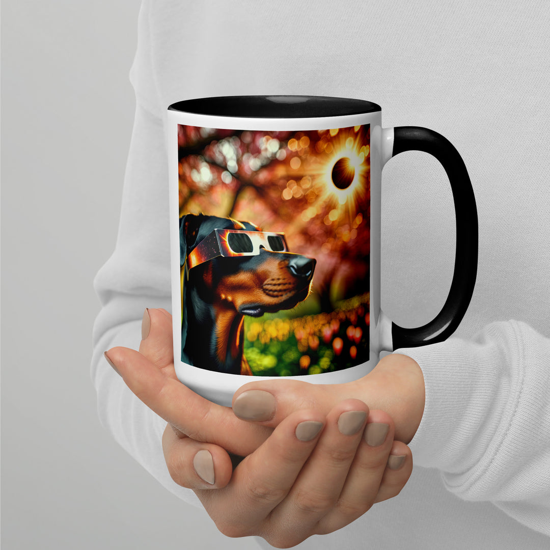 Doberman Pincher Eclipse- Mug with Color Inside v2