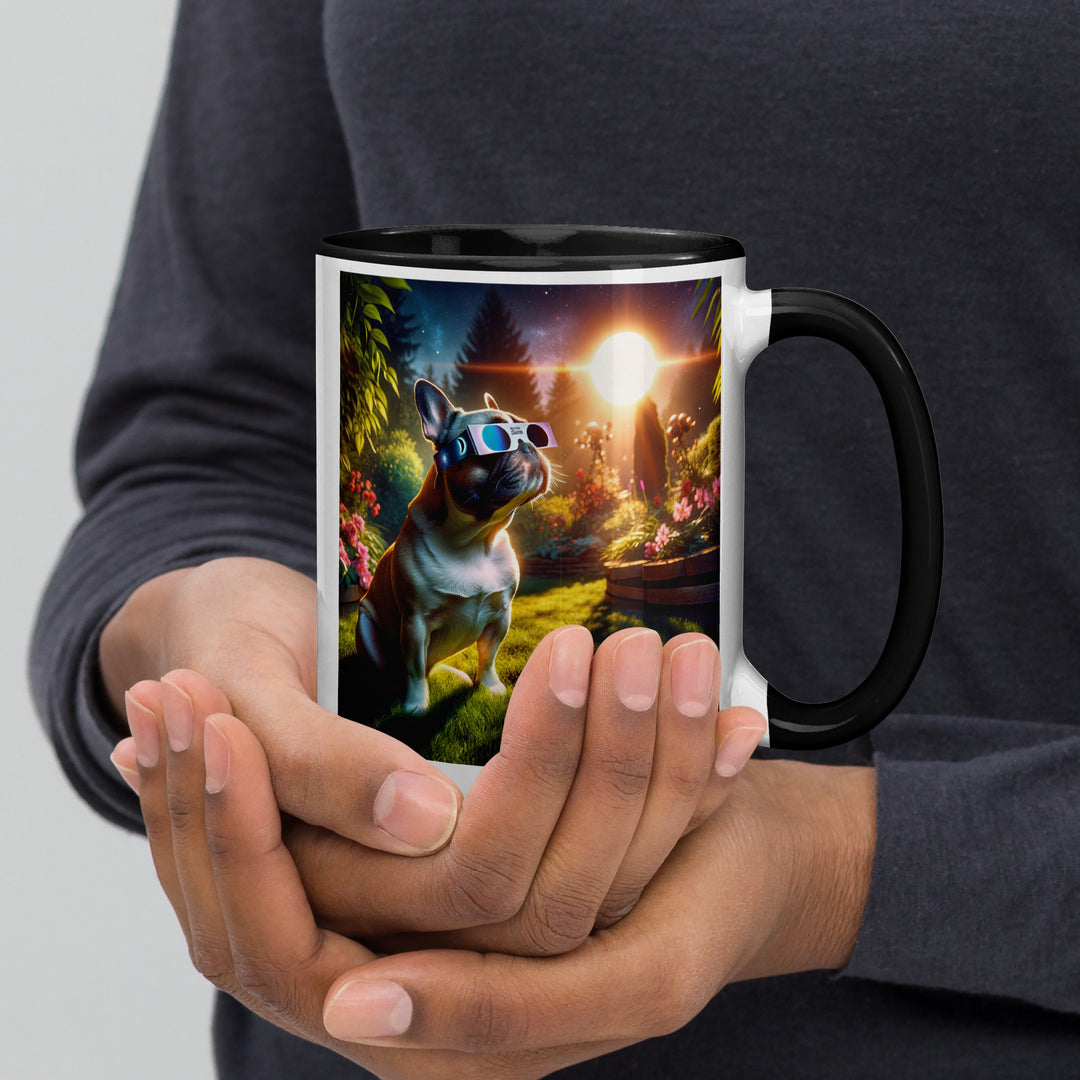 French Bulldog Eclipse- Mug with Color Inside v2