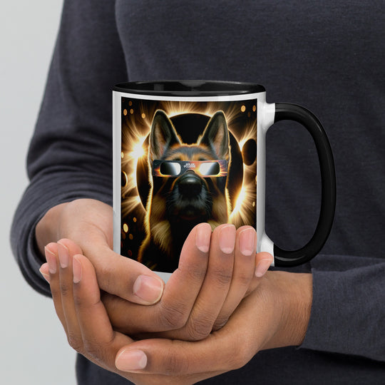 German Shepherd Eclipse- Mug with Color Inside v2