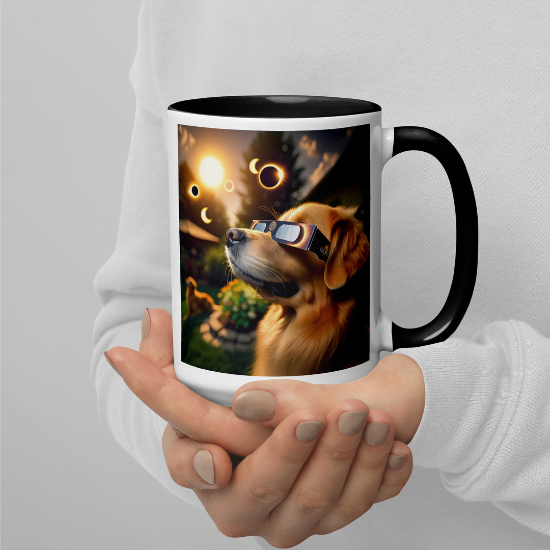 Golden Retriever Eclipse- Mug with Color Inside v2