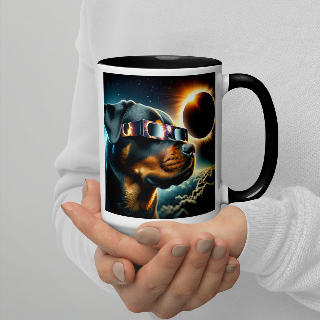 Rottweiler Eclipse- Mug with Color Inside v2