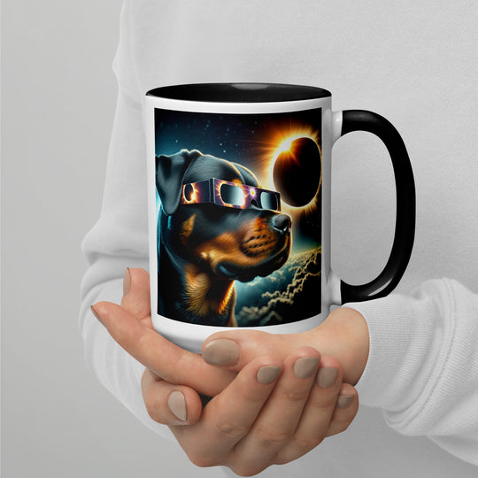 Rottweiler Eclipse- Mug with Color Inside v2