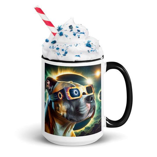 Catahoula Bulldog Eclipse- Mug with Color Inside v2