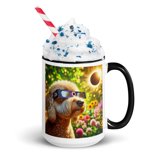 Labradoodle Eclipse- Mug with Color Inside v2