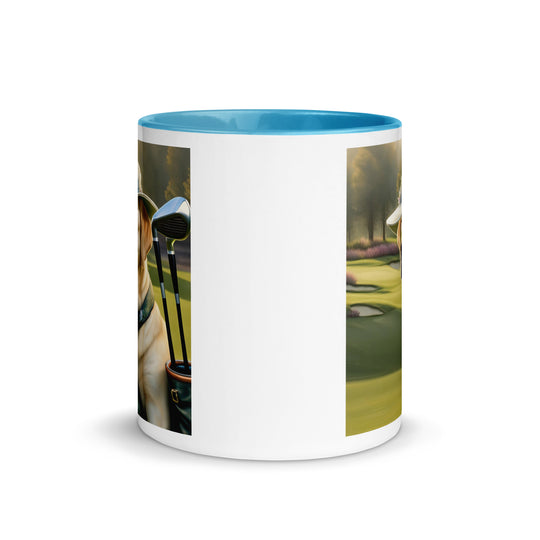 Mug with Color Inside-Labrador Retriever Golfer V4