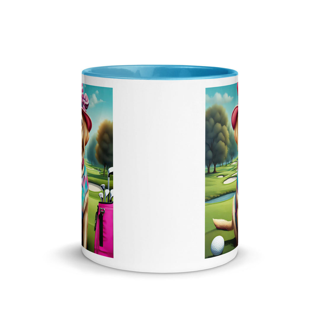 Mug with Color Inside-Labrador Retriever Golfer V6