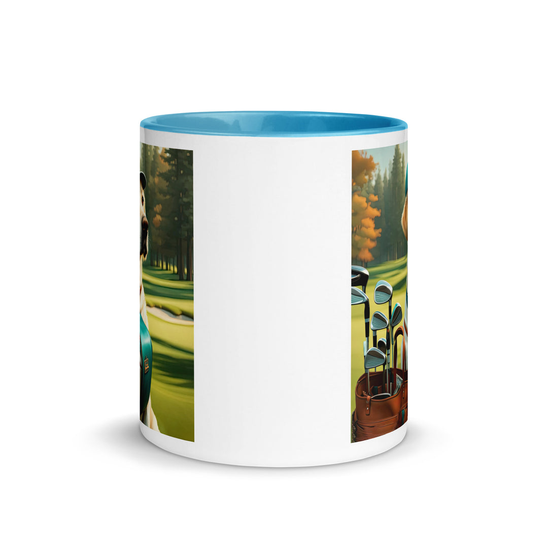 Mug with Color Inside-Labrador Retriever Golfer  V7