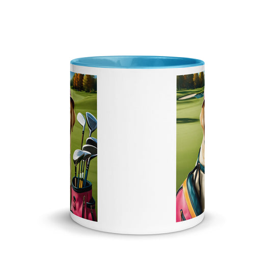 Mug with Color Inside-Labrador Retriever Golfer V10