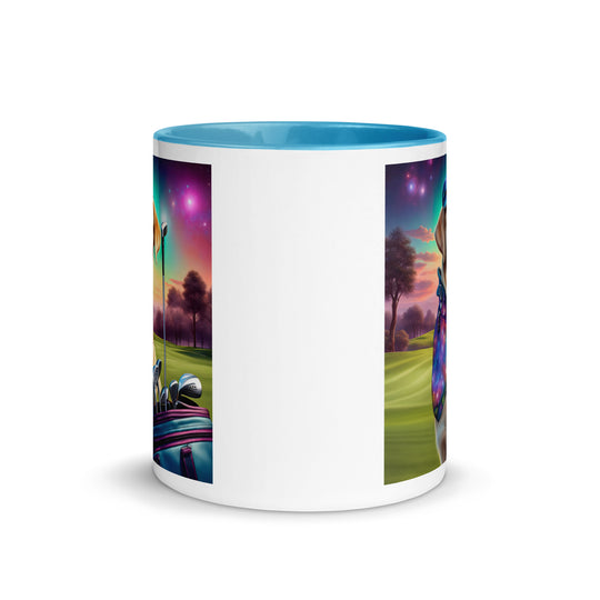 Mug with Color Inside-Labrador Retriever Golfer V13