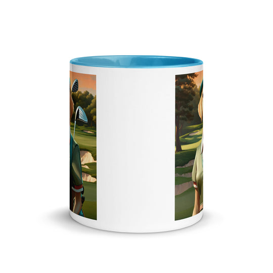 Mug with Color Inside-Labrador Retriever Golfer V15